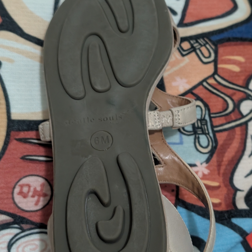 Gentle Souls Women's Beige Sandals - Picture 7 of 7